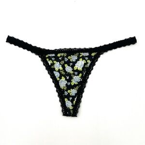 Victoria's Secret Sexy Little Things Vintage Thong Panties Lace Floral Coquette